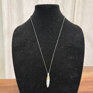 Light Earth Toned Stone Pendant Necklace from Madagascar